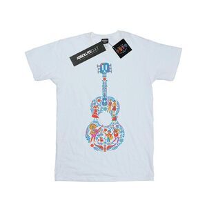 Coco Girls Guitar Cotton T-Shirt / White